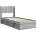 vidaXL Estructura de cama con almacenamiento y cabecero Sonoma gris