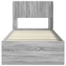 vidaXL Estructura de cama con almacenamiento y cabecero Sonoma gris
