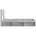 vidaXL Estructura de cama con almacenamiento y cabecero Sonoma gris