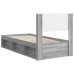 vidaXL Estructura de cama con almacenamiento y cabecero Sonoma gris