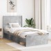 vidaXL Estructura de cama con almacenamiento y cabecero Gris Hormigón