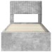 vidaXL Estructura de cama con almacenamiento y cabecero Gris Hormigón