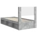 vidaXL Estructura de cama con almacenamiento y cabecero Gris Hormigón