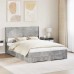 vidaXL Estructura de cama con almacenamiento y cabecero Gris Hormigón