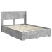 vidaXL Estructura de cama con almacenamiento y cabecero Gris Hormigón