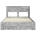 vidaXL Estructura de cama con almacenamiento y cabecero Gris Hormigón
