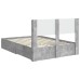 vidaXL Estructura de cama con almacenamiento y cabecero Gris Hormigón