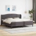 vidaXL Estructura de cama Gris 200 x 200 cm Cuero sintético