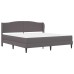 vidaXL Estructura de cama Gris 200 x 200 cm Cuero sintético