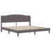vidaXL Estructura de cama Gris 200 x 200 cm Cuero sintético