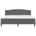 vidaXL Estructura de cama Gris 200 x 200 cm Cuero sintético