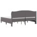 vidaXL Estructura de cama Gris 200 x 200 cm Cuero sintético
