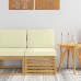 vidaXL Sofá intermedio de exterior Madera de Acacia Sólida Blanco