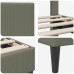 vidaXL Estructura de cama Gris Claro 120 x 200 cm Tela de Pana