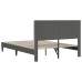 vidaXL Estructura de cama Gris oscuro 160 x 200 cm Tela de Pana