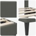 vidaXL Estructura de cama Gris oscuro 160 x 200 cm Tela de Pana