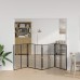 vidaXL Puerta para perros 4 uds. Negro 100 x 100 cm Acero Galvanizado