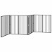 vidaXL Puerta para perros 4 uds. Negro 100 x 100 cm Acero Galvanizado