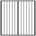 vidaXL Puerta para perros 4 uds. Negro 100 x 100 cm Acero Galvanizado
