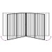 vidaXL Puerta para perros 4 uds. Negro 100 x 100 cm Acero Galvanizado