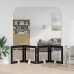 vidaXL Puerta para perros plegable con soportes 4 uds. Roble Negro