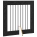 vidaXL Puerta para perros plegable con soportes 4 uds. Roble Negro