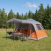 vidaXL Tienda Familiar con techo Gris y naranja 305 x 275 x 190 cm