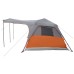 vidaXL Tienda Familiar con techo Gris y naranja 305 x 275 x 190 cm