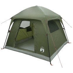 vidaXL Tienda Cabaña Verde oliva 244 x 213 x 183 cm Poliéster y Acero