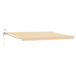vidaXL Toldo Retráctil Eléctrico Amarillo y 4,5 x 3 m