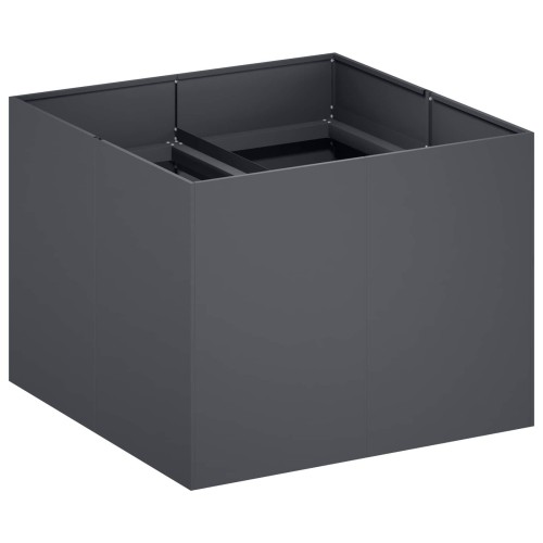 vidaXL Macetero de Jardín Gris antracita 80 x 80 x 60 cm