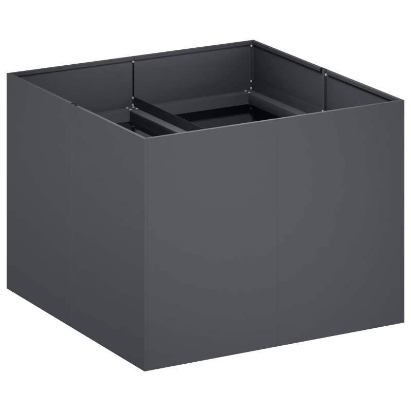 vidaXL Macetero de Jardín Gris antracita 80 x 80 x 60 cm
