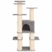 vidaXL Árbol para gatos con postes de sisal Gris Claro 161 cm