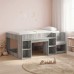vidaXL Cama Infantil con Almacenamiento Sonoma gris 80 x 160 cm