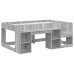 vidaXL Cama Infantil con Almacenamiento Sonoma gris 80 x 160 cm
