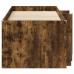 vidaXL Marco de cama loft con armario con puerta 3 uds. Roble Ahumado