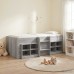 vidaXL Marco de cama loft con armario con estante 3 uds. Sonoma gris
