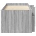 vidaXL Marco de cama loft con armario con estante 3 uds. Sonoma gris