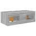 vidaXL Marco de cama loft con armario con estante 3 uds. Sonoma gris