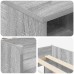 vidaXL Marco de cama loft con armario con estante 3 uds. Sonoma gris