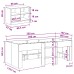 vidaXL Marco de cama loft con armario con estante 3 uds. Sonoma gris
