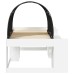 vidaXL Estructura de Cama con Barandas de Cama 3 uds. Blanco y Negro