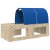 vidaXL Cama alta para niños con escritorio 3 uds. Roble Sonoma y Azul