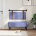 vidaXL Cabecero colgante Con luz LED Azul jeans PU antiguo