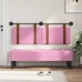 vidaXL Cabecero colgante Con luz LED Rosa PU antiguo