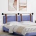 vidaXL Cabecero colgante Con luz LED Azul jeans PU antiguo