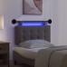 vidaXL Cabecero colgante Con luz LED Gris Cuero sintético