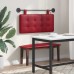 vidaXL Cabecero colgante Con luz LED Rojo vino Cuero sintético