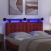 vidaXL Cabecero colgante Con luz LED Rojo vino Cuero sintético