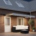 vidaXL Armazón de toldo manual con LEDs Gris claro y blanco. 4 x 3 m